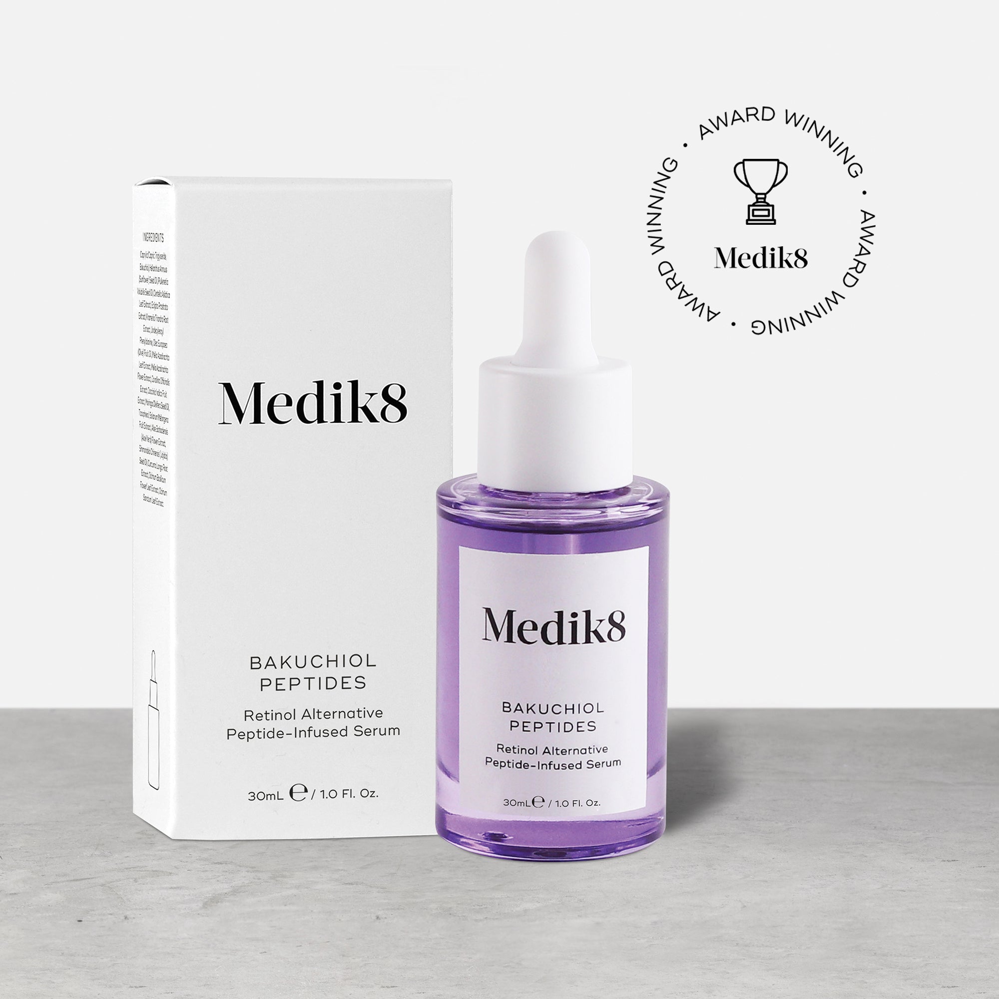 Bakuchol Peptides™ by Medik8. A Retinol Alternative Peptide-Infused Serum